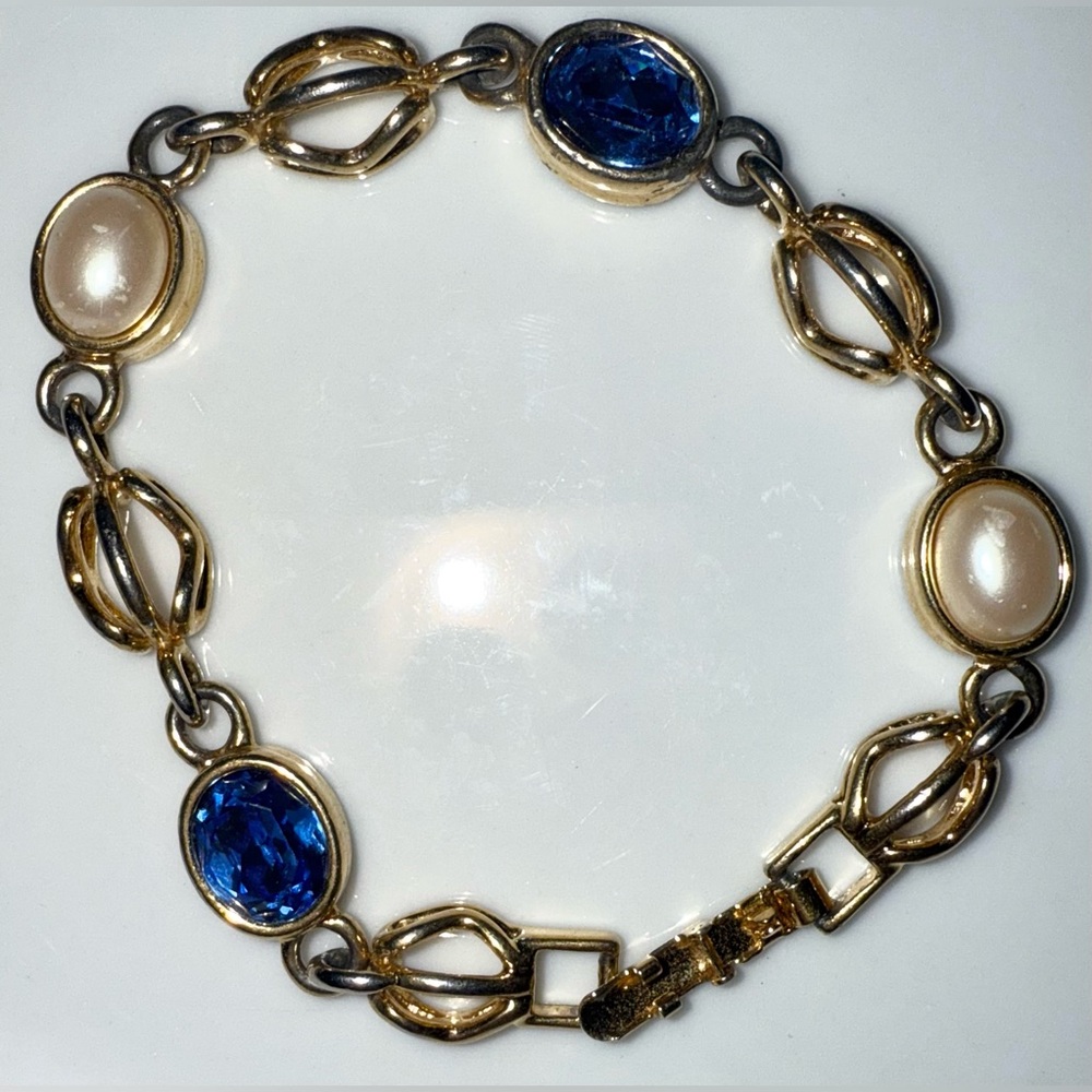 $5 Vintage Gold and Blue Women's Bracelet $5 WHEN BUNDLED WITH 3 OR MORE